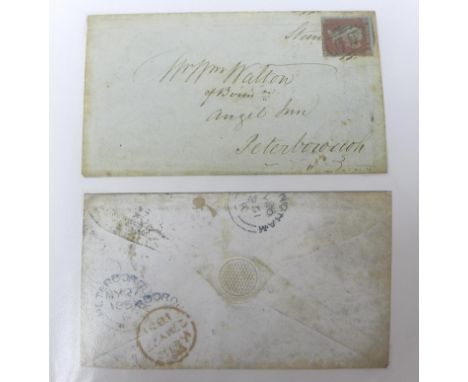 An album of over eighty 19th century and later letters and postcards, with some stamps, including some early 19th century Pen
