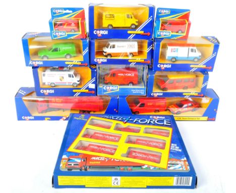 A collection of x12 original vintage Corgi made diecast model cars, vans and other vehicles to include; C1231 Volvo Globetrot