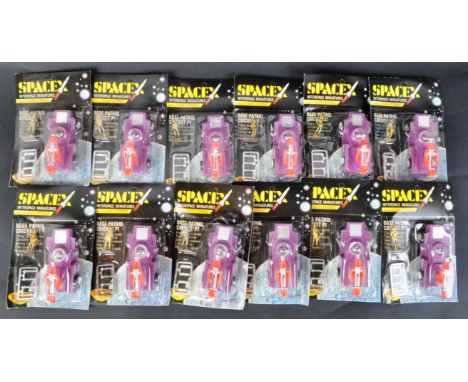 A collection of x12 original vintage Triang / Tri-ang made SpaceX Interspace Miniatures model No. 11 Base Patrol Cricket P-1 