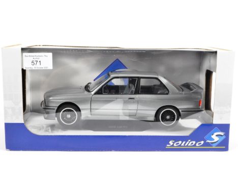 An original Solido made 1/18 scale boxed diecast model No. S1801506 BMW M3 (E30). Highly detailed model appearing mint, withi