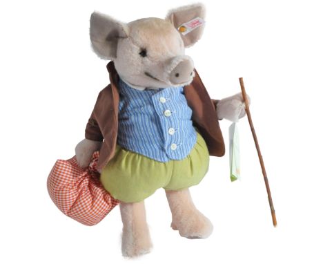 A Limited Edition German Steiff made Beatrix Potter soft toy teddy bear 653513 ' Pigling Bland '. The pig having light pink a