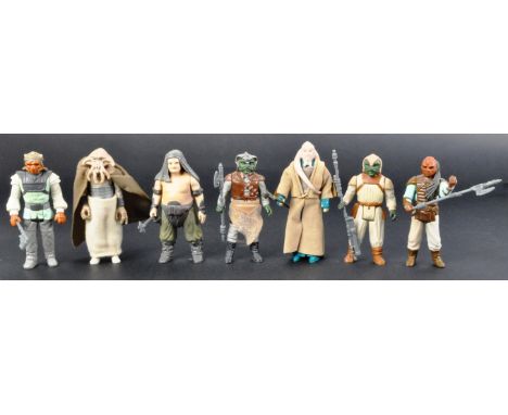 Star Wars - a collection of x7 original vintage Kenner / Palitoy made Star Wars action figures. All ' Jabba's Palace ' themed