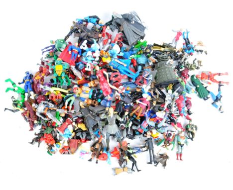A large collection of assorted vintage circa 1990's playset action figures to include; MOTU Masters of the Universe Skeletor,