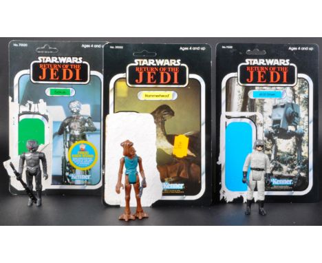 Star Wars - a collection of x3 original vintage Kenner made Star Wars action figures. All from Return Of The Jedi. Comprising