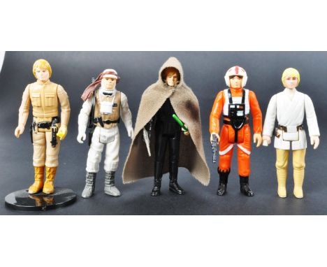 Star Wars - a collection of original vintage Kenner / Palitoy made Star Wars action figures - all versions of Luke Skywalker.