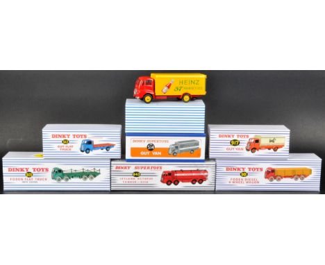 A collection of assorted Atlas Edition Dinky Toys boxed diecast models to include 512 Guy Flat Truck, 901 Foden Diesel 8-Whee