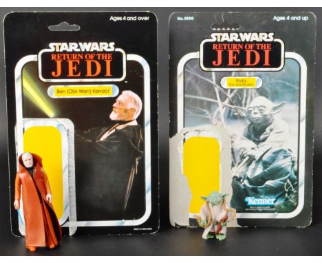 Star Wars - x2 original vintage Kenner / Palitoy made action figures - Yoda The Jedi Master and Ben (Obi-Wan) Kenobi GMFGI 19