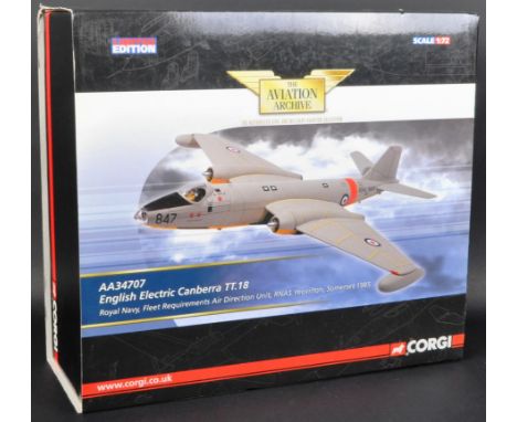 A Limited Corgi made ' Aviation Archive ' 1/72 scale diecast model No. AA34707 English Electric Canberra TT.18 Royal Navy, Fl