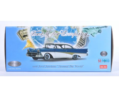 An original Limited Edition Sun Star made 1/18 scale boxed diecast model No. 5283&nbsp; a ' 1958 Ford Fairlane Around The Wor