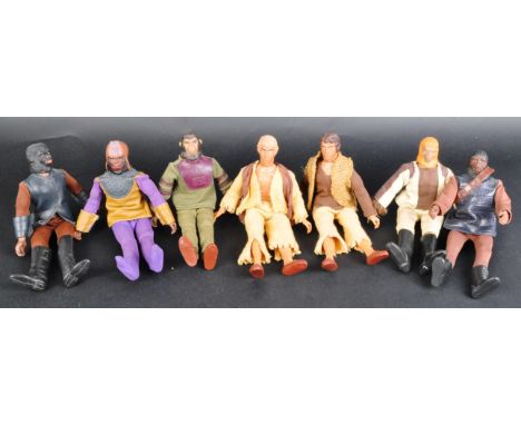 Planet Of The Apes - a collection of x7 original vintage 1970s Mego made Planet Of The Apes action figures. Includes; Soldier