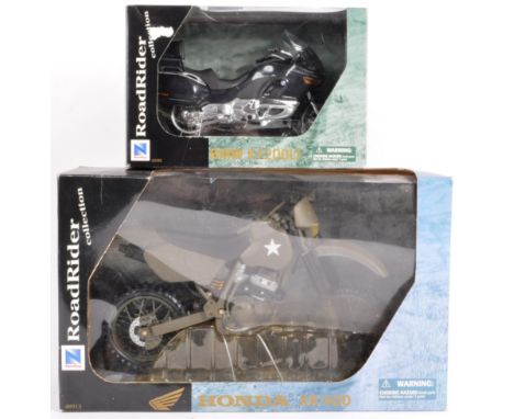 Two NewRay ' Roadrider Collection '&nbsp; diecast model motorcycle / motorbikes comprising model No. 43593 BMW K1200 LT (1/10