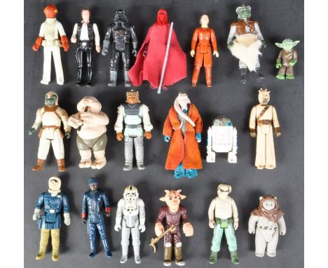 Star Wars - a collection of x19 original vintage Kenner / Palitoy made Star Wars action figures. Includes; Han Solo (small he