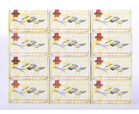 A collection of x12 boxed Matchbox Collectibles Y-Series diecast model cars to include; YAS05-M The Showmans Engine, YAS11-M 