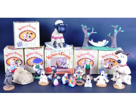 Wallace &amp; Gromit - Aardman Animations - a collection of x6 boxed Wallace and Gromit resin / ceramic figurine sets, to inc