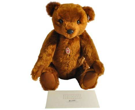 A large Limited Edition German Steiff made soft toy teddy bear 404009 '&nbsp;Bar 55PB 1902 Replica ' with certificate. The be