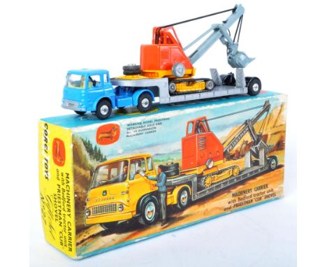 An original vintage Corgi Major Toys diecast gift set No. 27 ' Machinery Carrier with Bedford Tractor Unit and Priestman Cub 