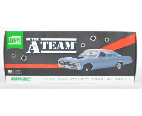 An original Greenlight Collectibles 1/18 scale ' The A Team ' model No. 19047 Chevrolet Impala Sedan 1967. The model appearin