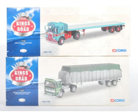 Two original Corgi ' Kings of the Road ' 1/50 scale boxed diecast models comprising CC12504 Pollock Ltd Atkinson Borderer Fla