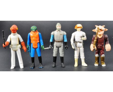 Star Wars - a collection of x5 original vintage Kenner / Palitoy made Star Wars action figures, comprising: Admiral Ackbar (L