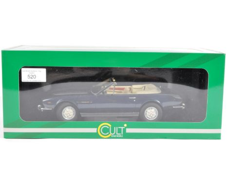 An original Cult Scale Models boxed 1/18 scale diecast models No. CML032-1 Aston Martin V8 Volante in blue metallic. Highly d