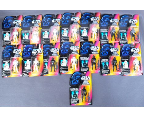 Star Wars - a collection of x15 vintage 1995 Kenner made carded MOC action figures. All factory sealed comprising Stormtroope