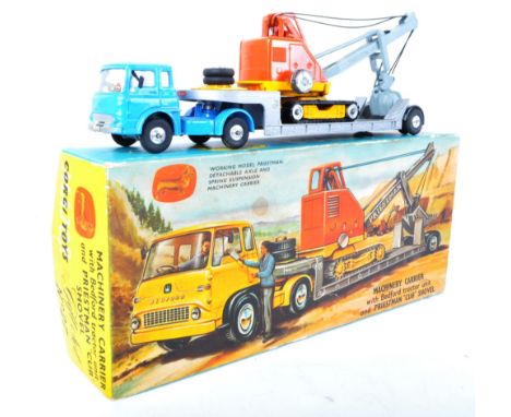 An original vintage Corgi Major Toys diecast gift set No. 27 ' Machinery Carrier with Bedford Tractor Unit and Priestman Cub 