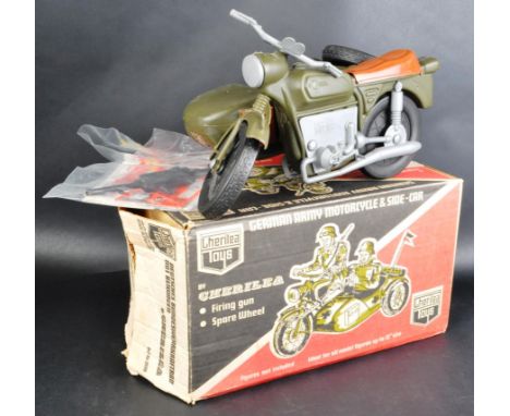 Action Man - an original vintage Cherilea Toys made ' German Army Motorcycle &amp; Sidecar ' playset. Appears unused, as supp