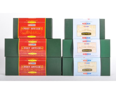 A collection of x6 Corgi Premium Edition 1/50 scale diecast model vehicles from the Brewery and Post Office range. Examples t
