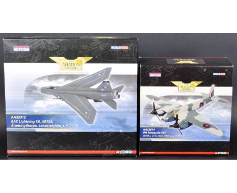 Two Corgi Limited Edition ' Aviation Archive ' 1/72 scale boxed diecast model aircrafts comprising; AA32814 DH Mosquito PR.I 