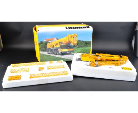 An original WSI Models 1/50 scale diecast Liebherr LTM 1350-6.1 Mobile Crane. Highly detailed model within original box (lack