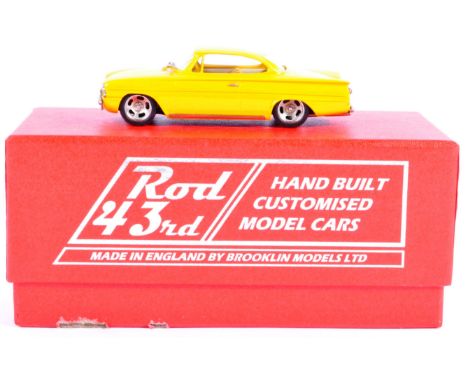 An original Brooklin Models 1/43 scale precision boxed diecast model No. ROD. 13 Ford Capri Coupe 1961 in ' Mellow Yellow '. 