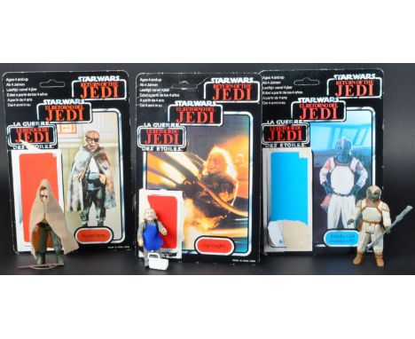 Star Wars - a collection of x3 original vintage Kenner made Star Wars action figures. All from Return Of The Jedi. Comprising