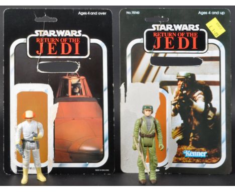 Star Wars - x2 original vintage Kenner / Palitoy made action figures - Cloud Car Pilot (LFL 1981 Made In Hong Kong COO) and R