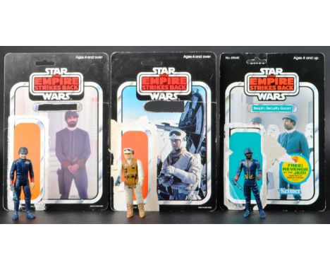 Star Wars - a collection of x3 original vintage Kenner / Palitoy made action figures, comprising: Rebel Soldier (Hoth Battle 
