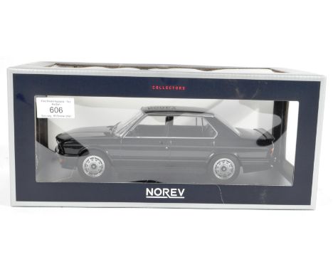 An original Norev made 1/18 scale boxed diecast model No. 183263 BMW M 535i. A 1986 example in black metalic. Highly detailed