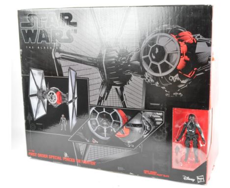 Star Wars - a Hasbro made Disney Star Wars Black Series ' First Order Special Forces TIE Fighter ' action figure playset. B39