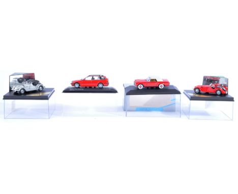 A collection of x4 assorted Minichamps and Vitesse made 1/43 scale precision diecast model cars comprising; Minichamps Merced