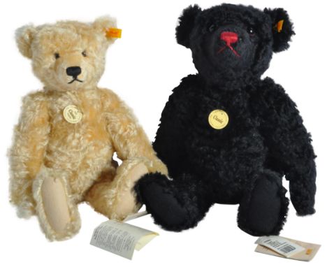 Two original German Steiff made Classic Series soft toy teddy bears comprising 000683 a blonde mohair example and 005985 a bl