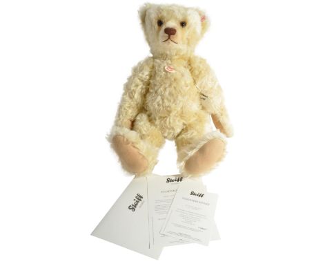 A large Limited Edition German Steiff made soft toy teddy bear 035746 ' Sunny Teddy Bear ' with growler and certificate. The 