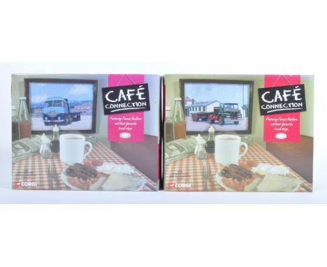 Two original Corgi made 1/50 scale ' Cafe Connection ' boxed diecast model trucks / lorry sets comprising CC11701 McCall &amp