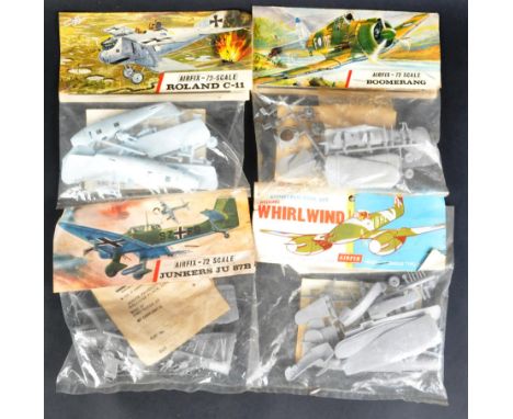 Airfix - a collection of x4 early bagged 1/72 scale Airfix plastic model kits. All war planes, comprising; an early 1406 West