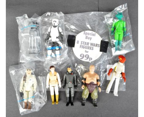 Star Wars - a scarce original 1980s Palitoy made Star Wars Woolworths ' Special Buy - 8 Star Wars Figures for 99p ' baggie se