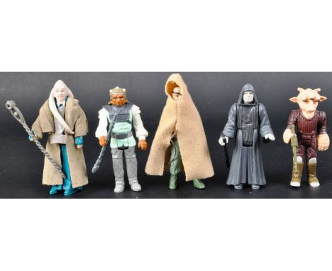 Star Wars - a collection of x5 original vintage Kenner / Palitoy made action figures. Comprising: Bib Fortuna (LFL 83 Hong Ko