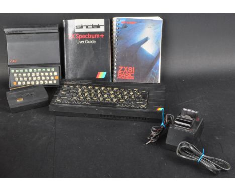 A original vintage 1980's Sinclair made ZX Spectrum computer video game console comprising ZX81 Memopak 16K with Basic Progra