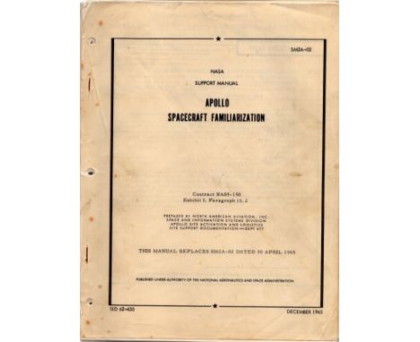 NASA vintage APOLLO Spacecraft Familiarization manual dated December 1965. Good condition. All autographs are genuine hand si