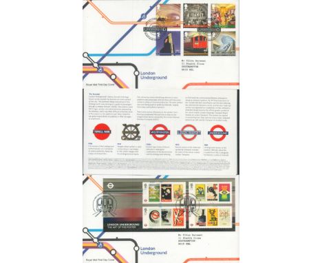 Two London Underground FDC unsigned The art of the Poster double pm First Day of Issue London W2 9.1.2013 and London Undergro