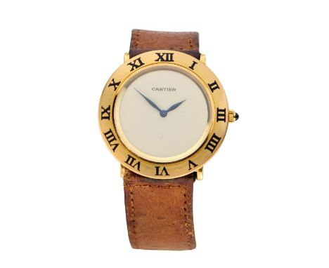 Piaget. An 18ct gold manual wind wristwatch, made for Cartier Reference 9118, Circa 1970 Manual wind Cal: 9P movement numbere