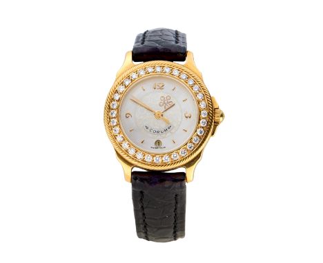 Corum. A small sized 18ct gold quartz calendar wristwatch  Reference 39.311.56, Case Number 581889 7 jewel quartz movement, m