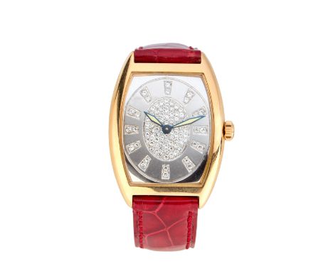 Franck Muller. An 18ct rose gold and diamond set wristwatch with custom dial Master of Complications, 7501S6MMCD, No. 7 Jewel