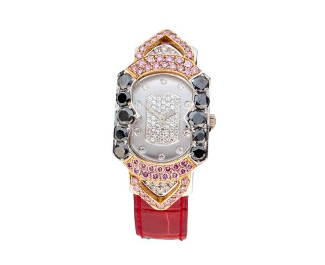 Corum. An 18ct white gold diamond set quartz wristwatch with custom case Rue de la Paix, 185.751.59, 613089, Circa 1990 Quart